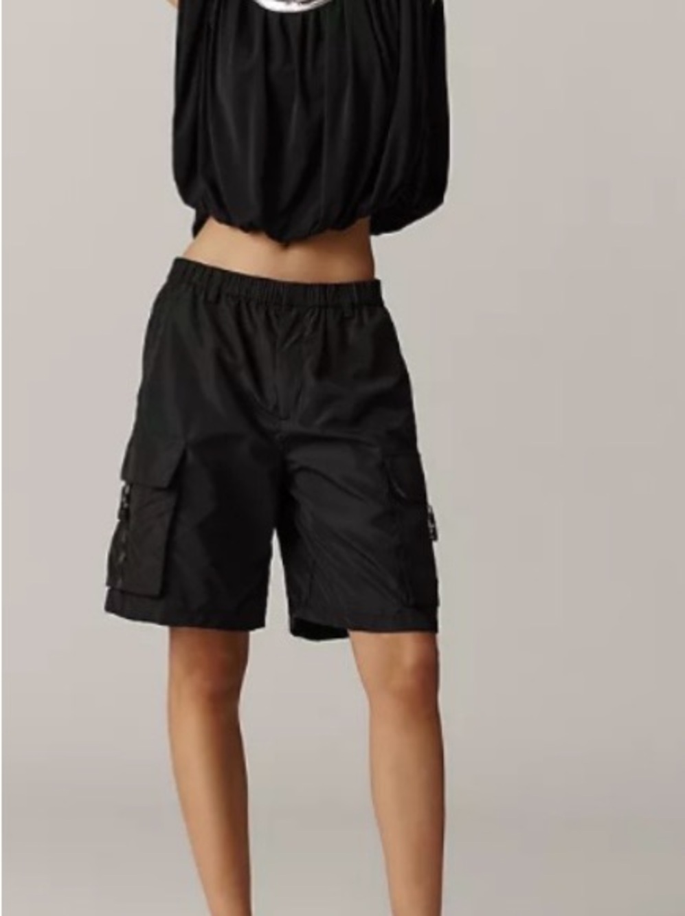 Anthropologie Black Cargo Shorts xs